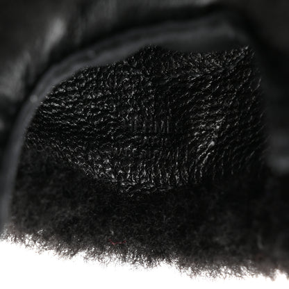 Hermes Milo Lambskin Merinos Wool Grigri Rodeo Robeo Plush Bag Charm PM Black 3 of 5