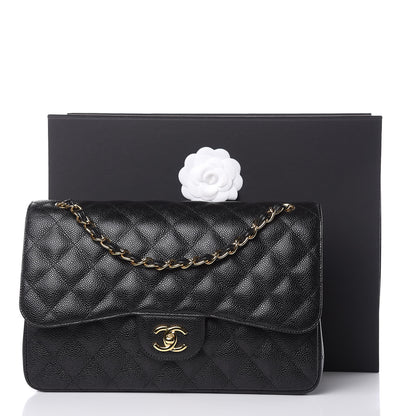 Chanel Caviar Quilted Jumbo Double Flap Black 10 of 10