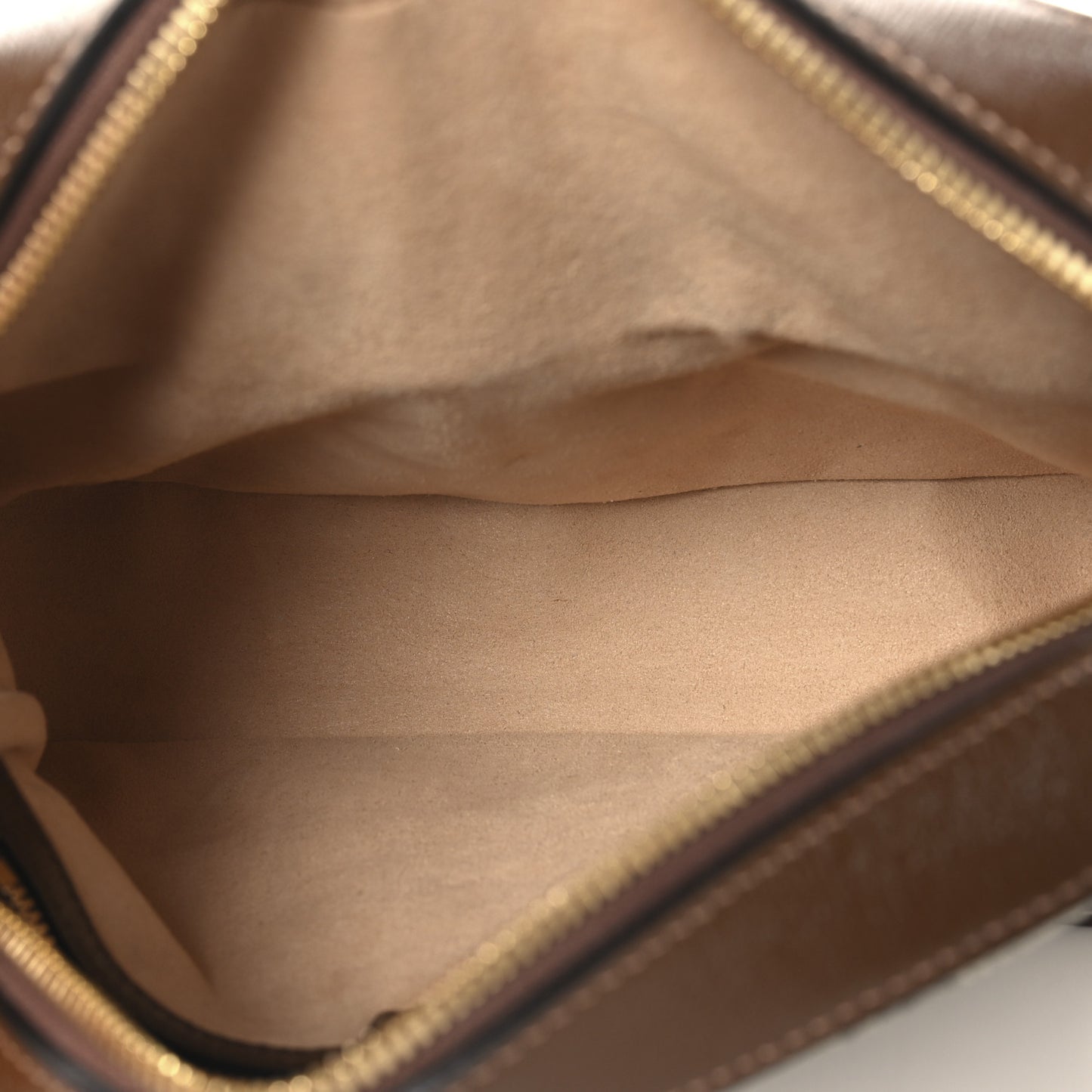 GG Supreme Monogram Small Horsebit 1955 Shoulder Bag Beige Brown Sugar
