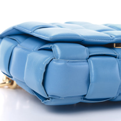 Bottega Veneta Lambskin Maxi Intreccio Padded Chain Cassette Crossbody Bag Swimming Pool 9 of 15
