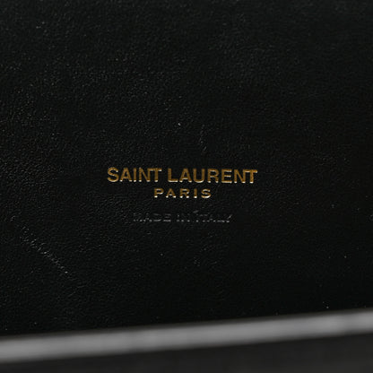 Saint Laurent Calfskin Crocodile Embossed Baby Sac De Jour Black 6 of 9