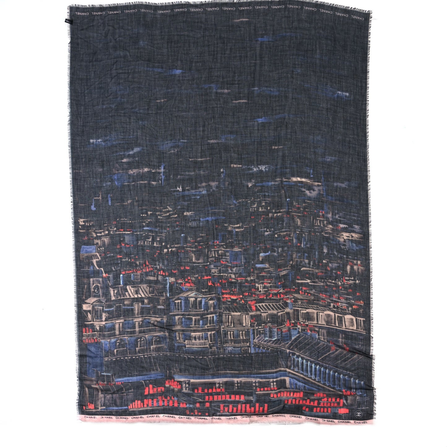 Cashmere Silk Stole Multicolor Black