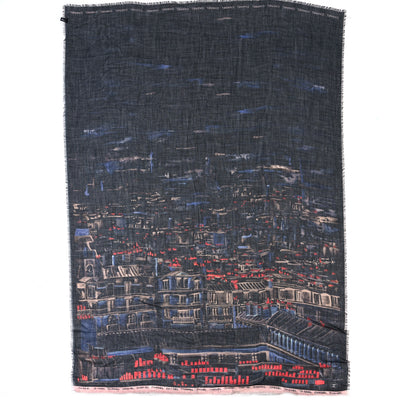 Chanel Cashmere Silk Stole Multicolor Black 1 of 3