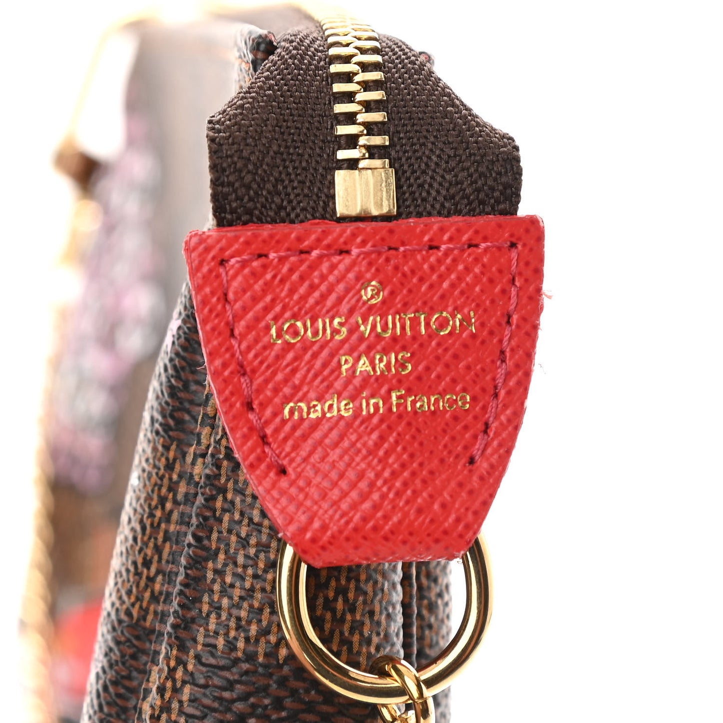 Damier Ebene 2019 Christmas Animation Mini Pochette Accessories Red