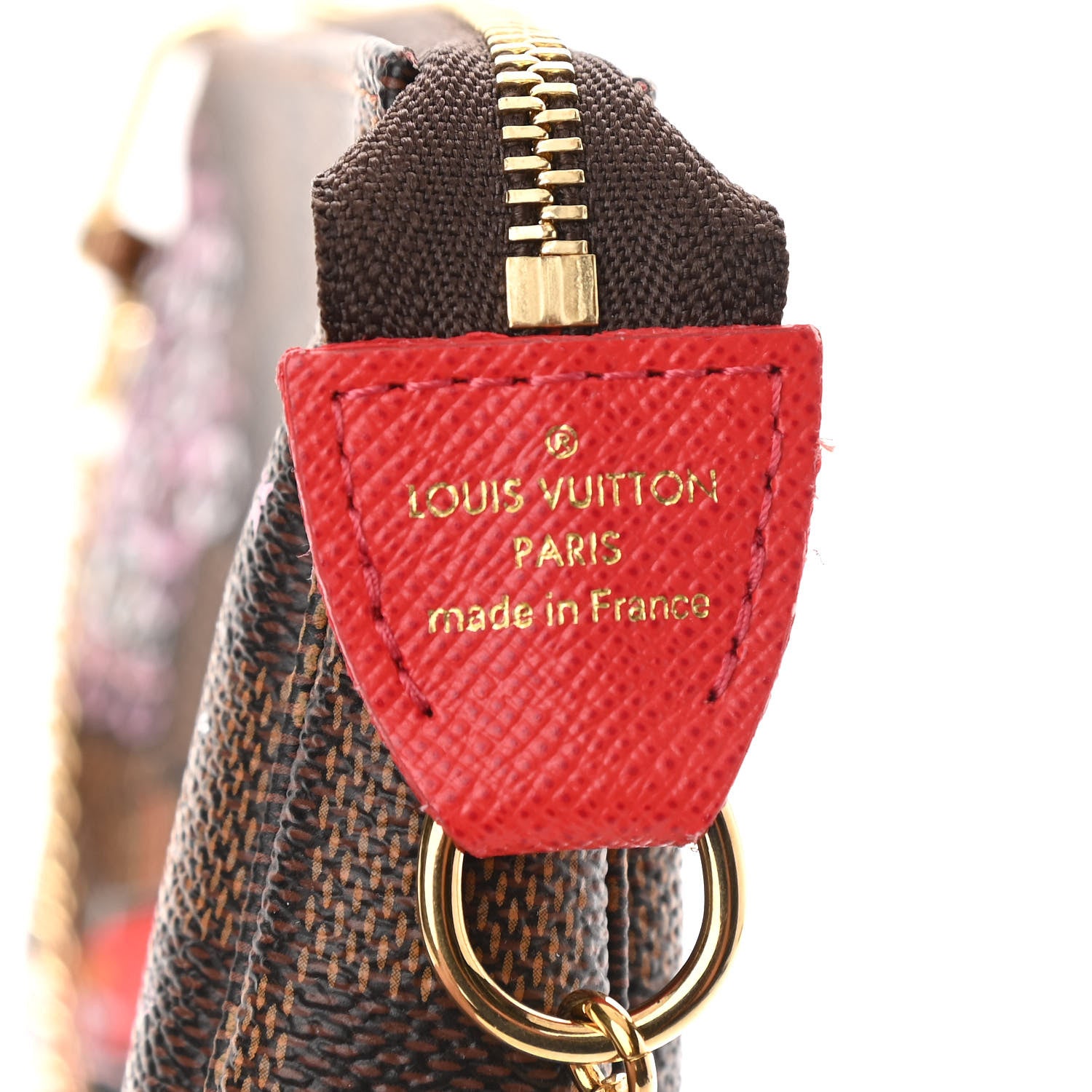 Louis Vuitton Damier Ebene 2019 Christmas Animation Mini Pochette Accessories Red 6 of 11