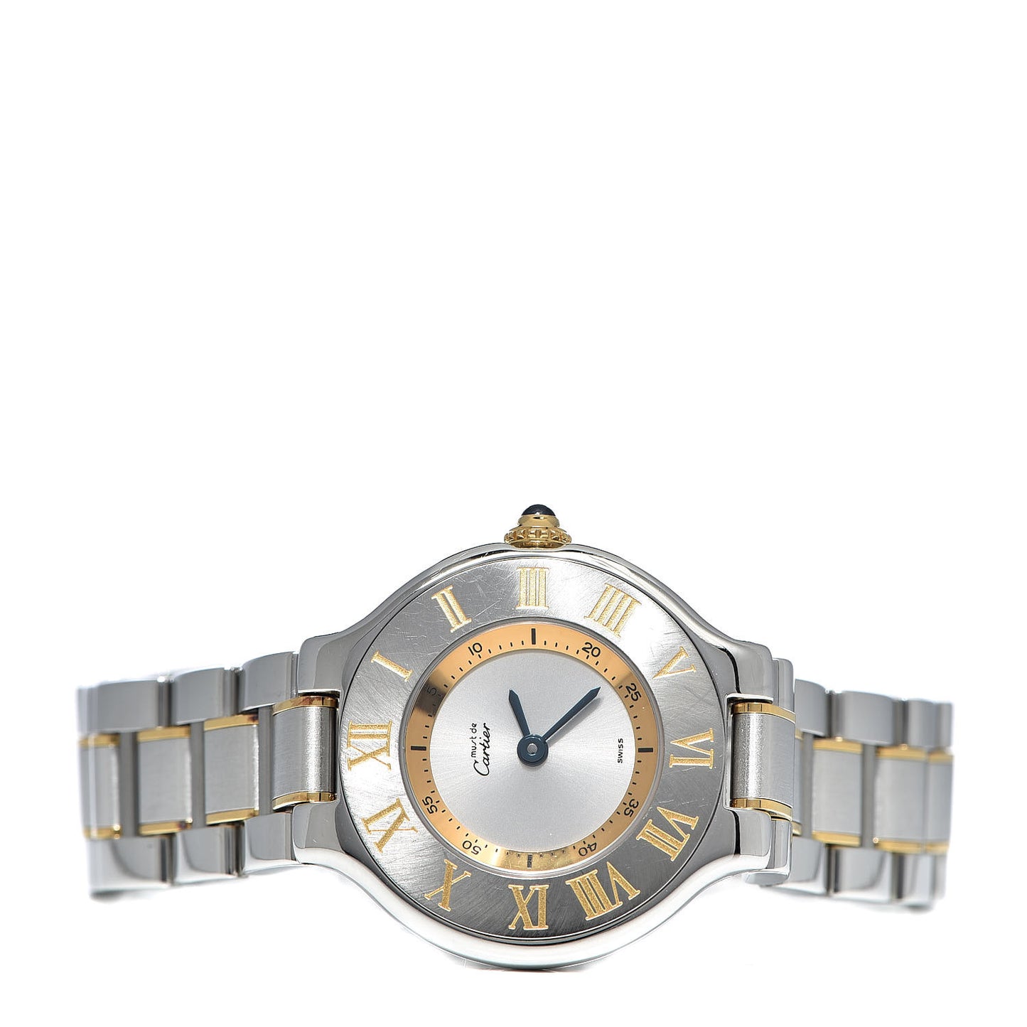 Stainless Steel 18K Yellow Gold 28mm Must De 21 Quartz Watch