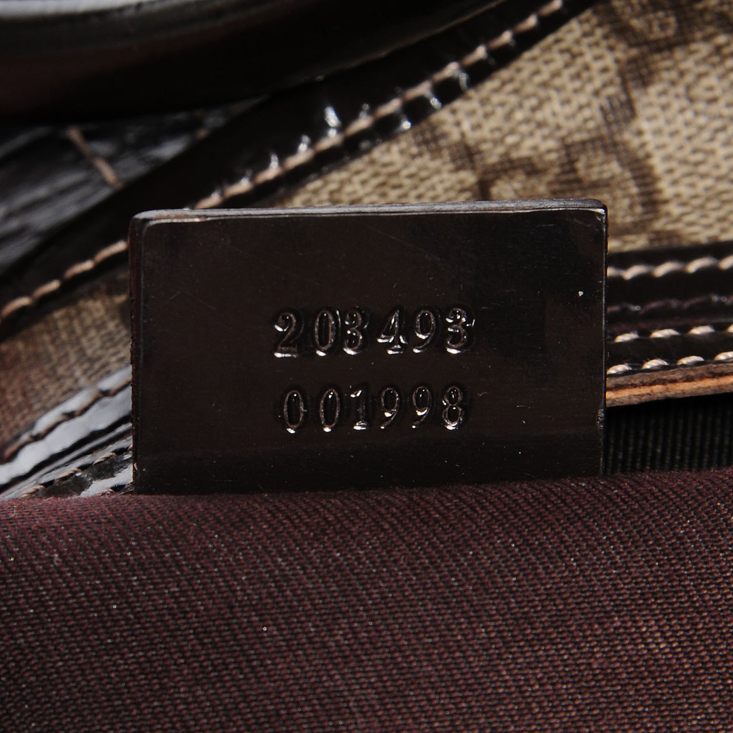 GG Plus Monogram Large Joy Shoulder Bag Dark Brown