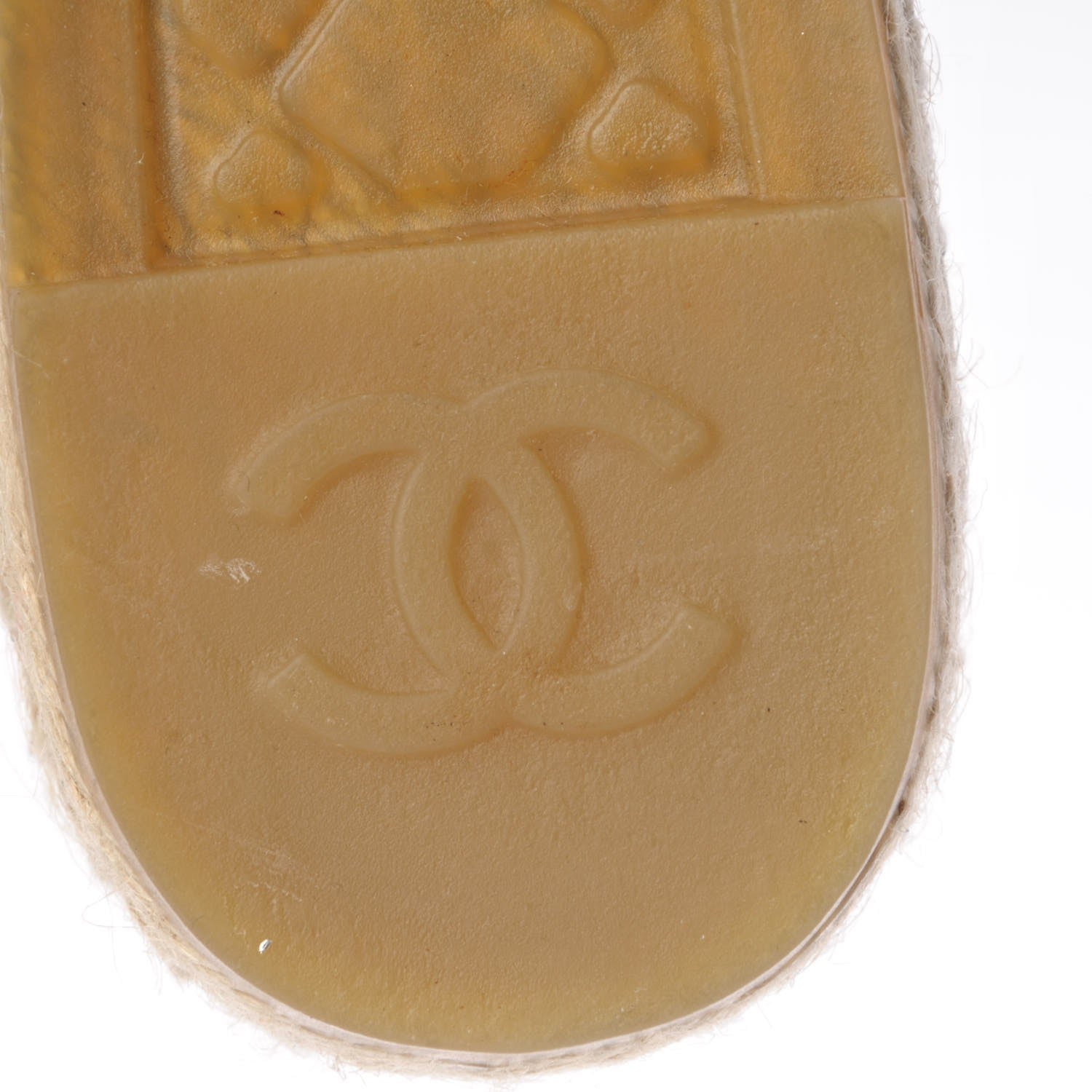 Chanel Iridescent Goatskin Patent CC Espadrille Mules 37 Black 8 of 11