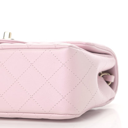 Chanel Iridescent Calfskin Quilted Mini Rectangular Flap Light Pink 6 of 11