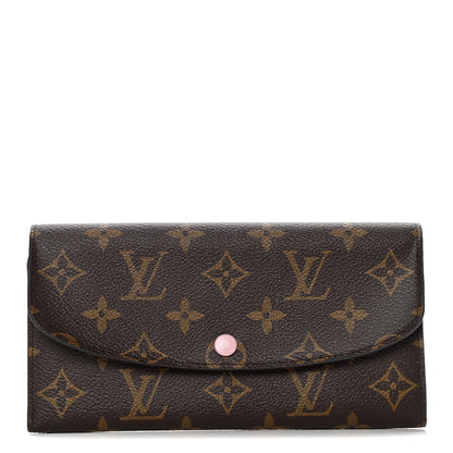 Louis Vuitton Monogram Emilie Wallet Rose Ballerine 1 of 6