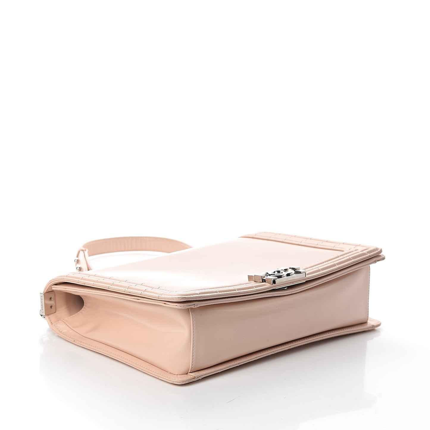 Glazed Calfskin Large Boy Flap Light Pink