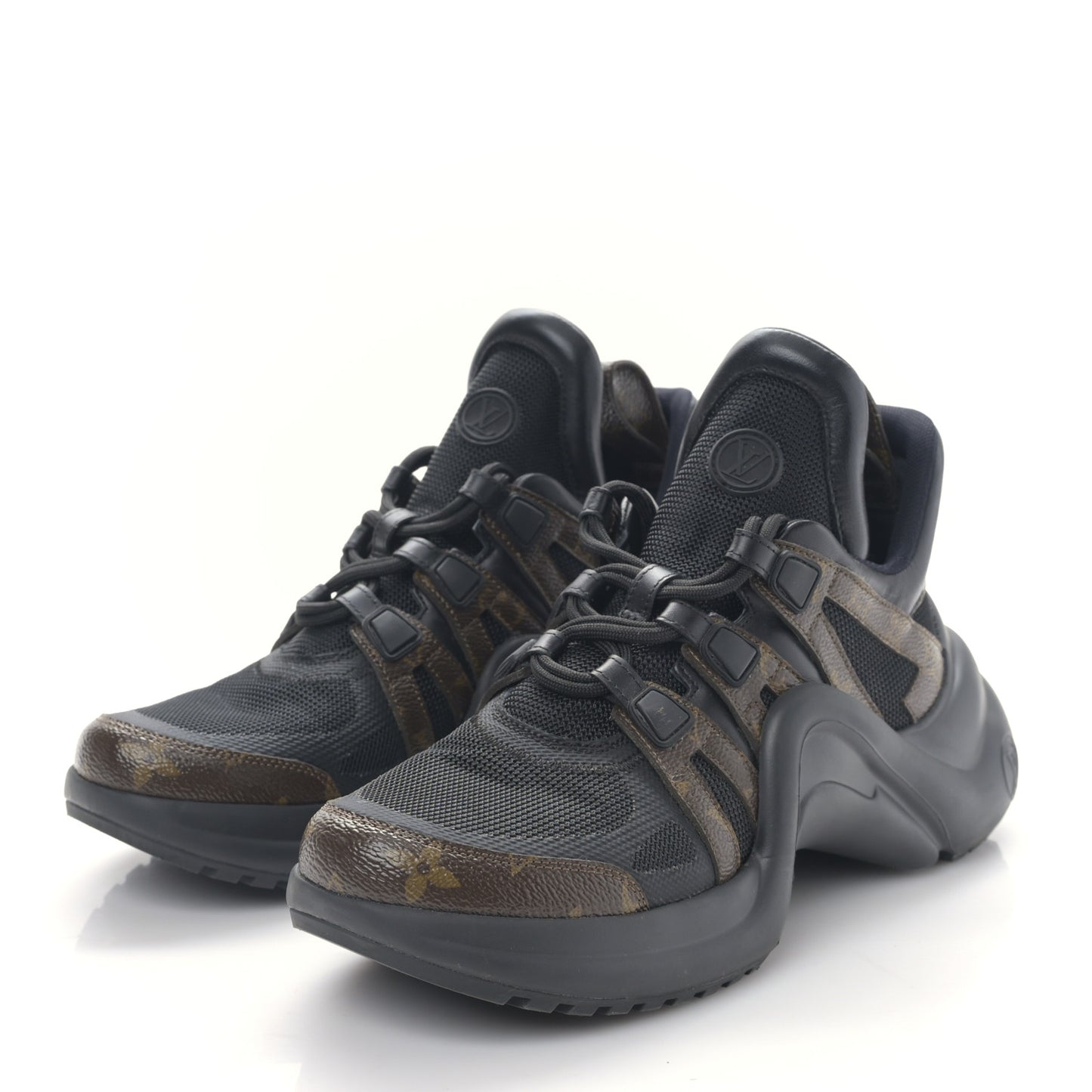 Calfskin Patent Monogram LV Archlight Sneakers 39 Black
