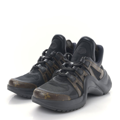 Louis Vuitton Calfskin Patent Monogram LV Archlight Sneakers 39 Black 3 of 8
