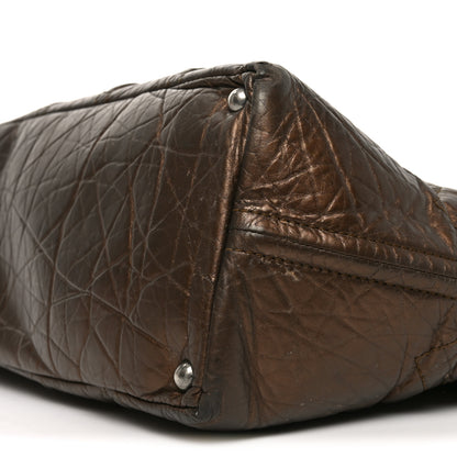 Chanel Metallic Aged Calfskin Large Shopping In Moscow Tote Bronze 10 of 10