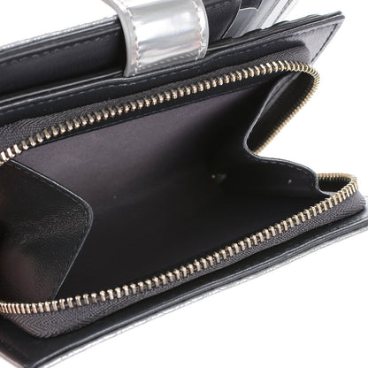 Christian Dior Metallic Patent Micro-Cannage Lady Dior Eden Wallet Silver 9 of 9