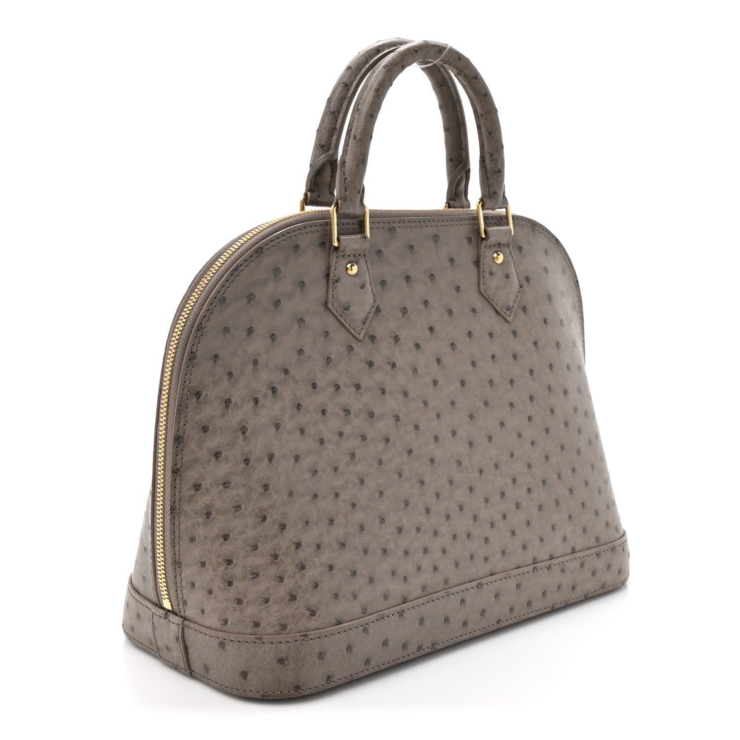 Louis Vuitton Ostrich Alma PM Gris 3 of 10