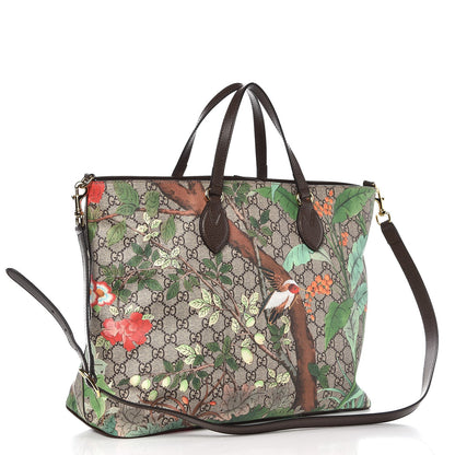 Gucci Soft GG Supreme Monogram Tian Medium Crossbody Tote Beige Multicolor New Acero 3 of 7
