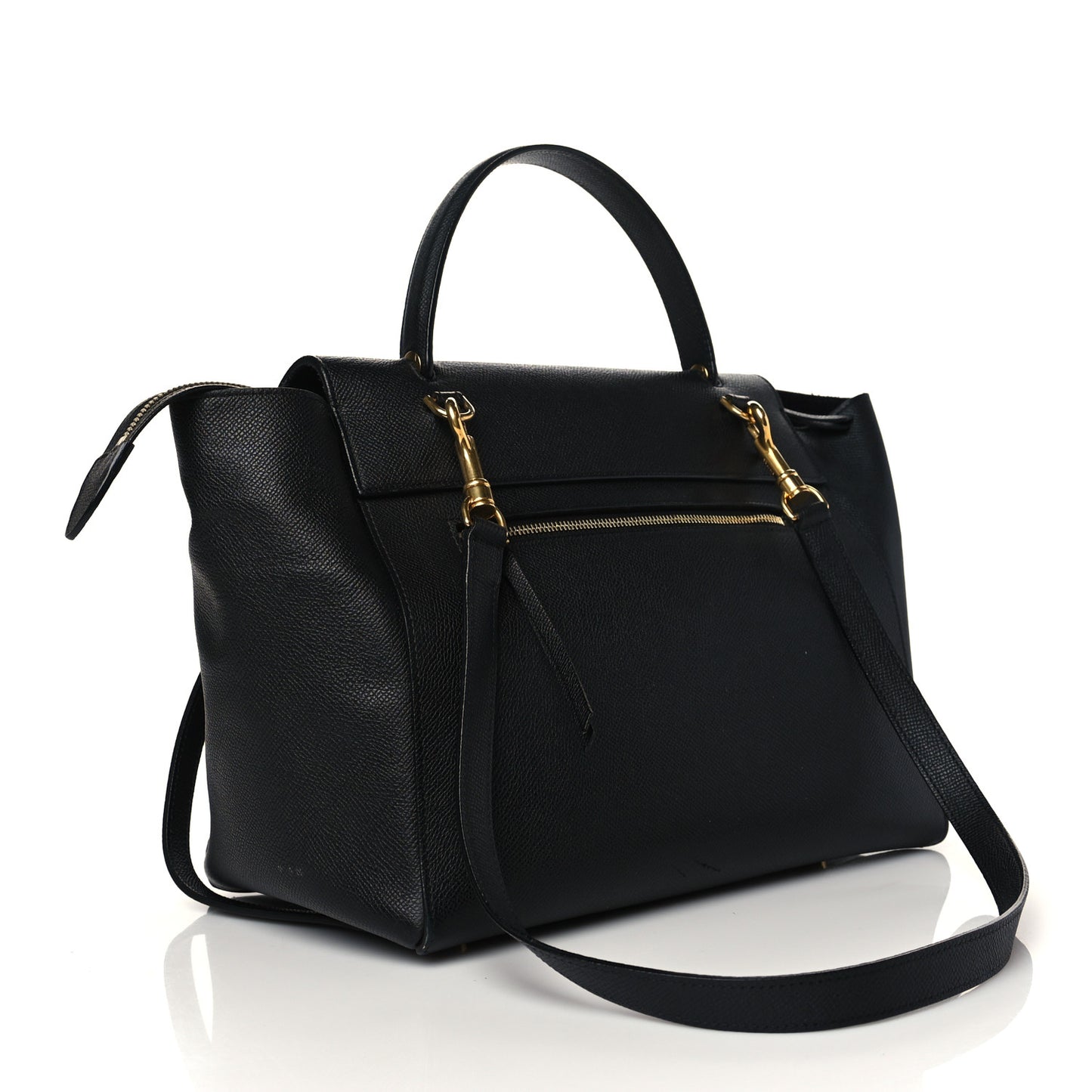 Grained Calfskin Mini Belt Bag Black