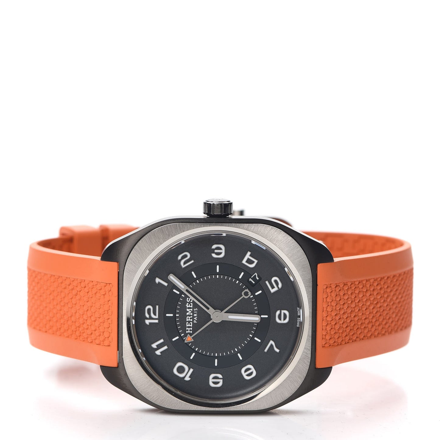DLC Coated Titanium Rubber 39mm H08 Automatic Watch Orange