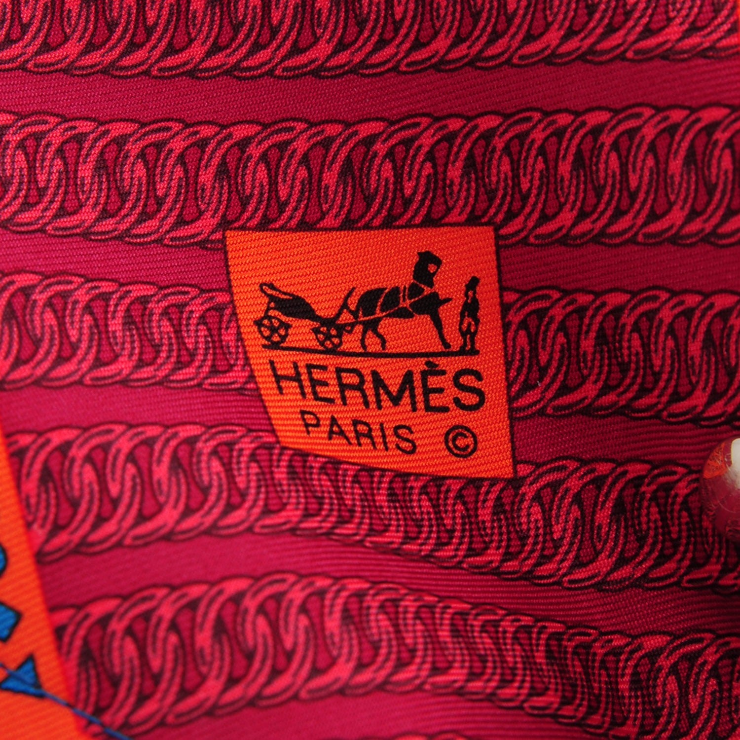 Hermes Silk Fourbi Carre en Cravates Bag Insert GM Bleu Saphir 10 of 12