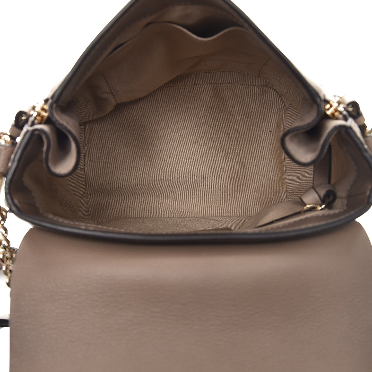 Suede Calfskin Small Faye Backpack Motty Grey