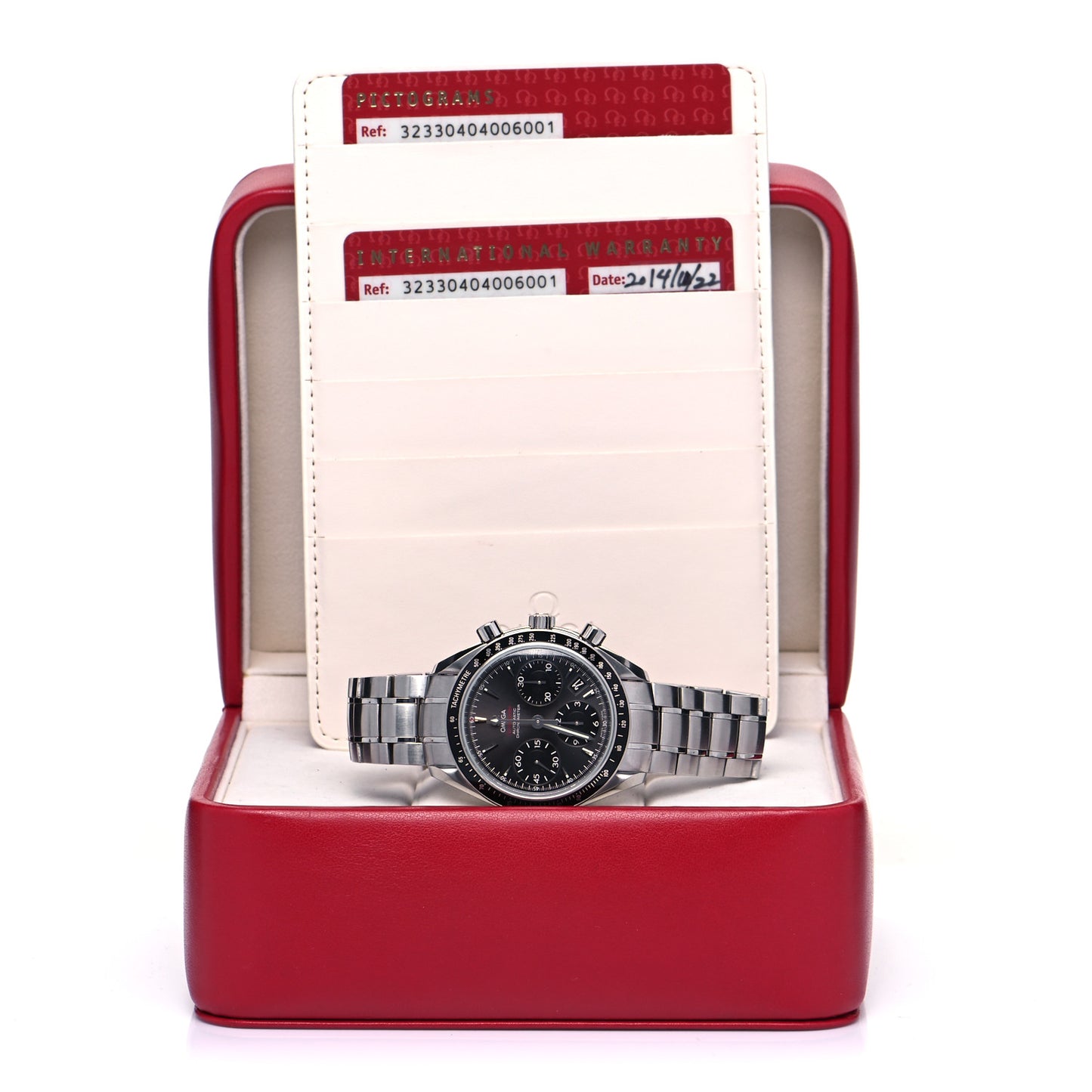 Stainless Steel 40mm Speedmaster Date Chronograph Automatic Watch Grey 323.30.40.40.06.001