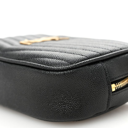 Saint Laurent Grain De Poudre Matelasse Monogram Mini Lou Camera Bag Black 10 of 10