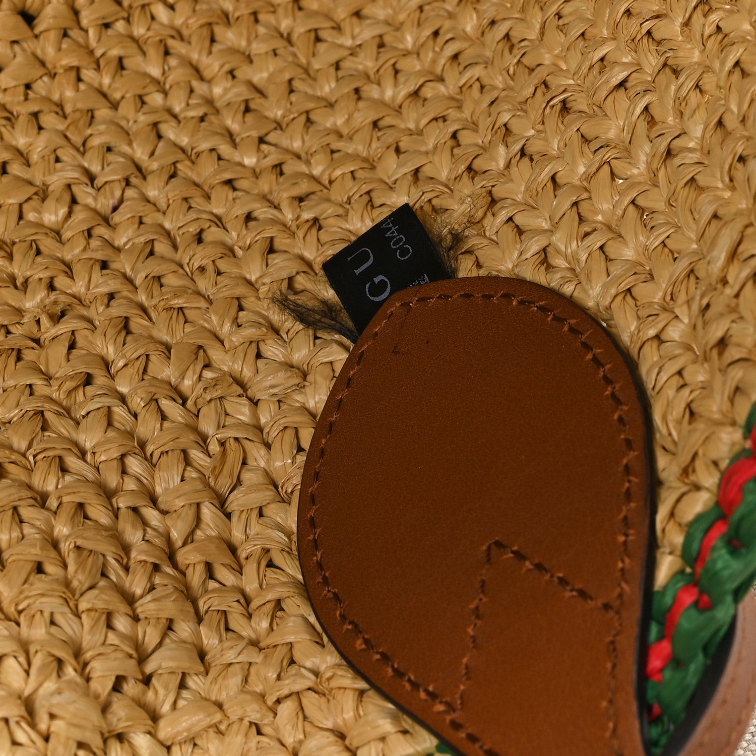 Gucci Raffia Woven Web Logo Medium Tote Bag Natural Brown 13 of 13