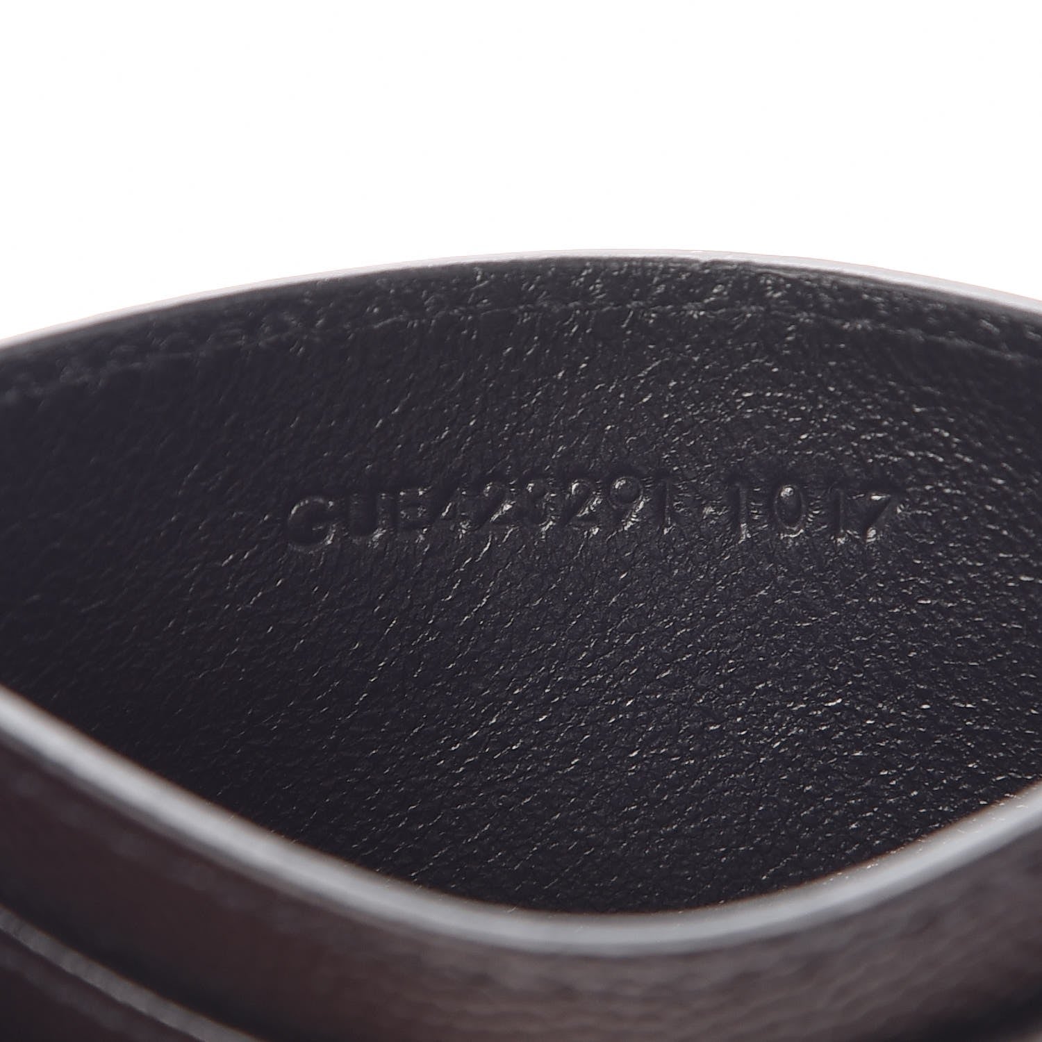 Saint Laurent Grain De Poudre Matelasse Chevron Monogram Credit Card Case Black 7 of 8