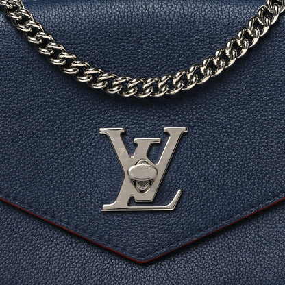 Louis Vuitton Soft Calfskin Mylockme Chain Bag BB Marine Rouge 7 of 11