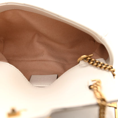 Gucci Calfskin Matelasse Super Mini GG Marmont Shoulder Bag White 5 of 11