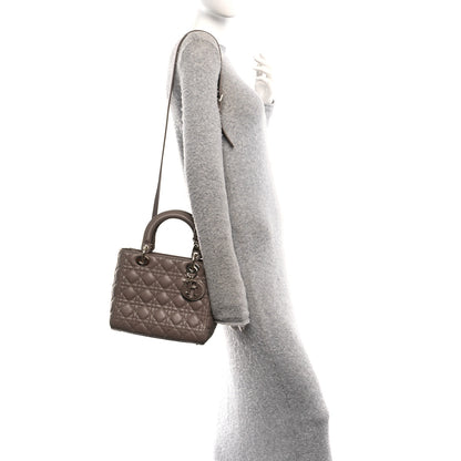 Christian Dior Lambskin Cannage Medium Lady Dior Warm Taupe 2 of 10