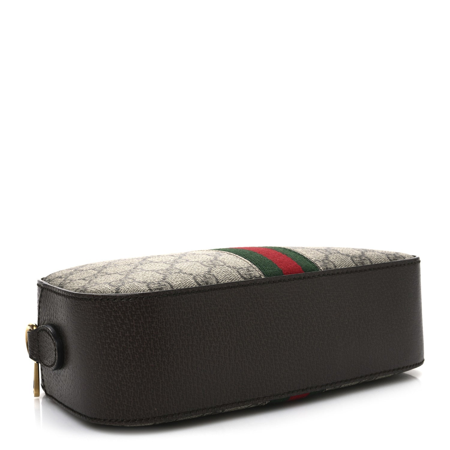 Gucci GG Supreme Monogram Textured Dollar Calfskin Web Ophidia Small Crossbody Bag Beige Ebony New Acero 4 of 10