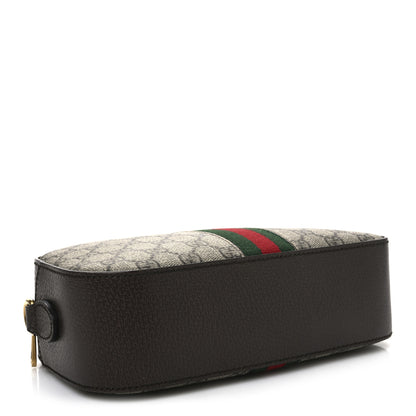 Gucci GG Supreme Monogram Textured Dollar Calfskin Web Ophidia Small Crossbody Bag Beige Ebony New Acero 4 of 10