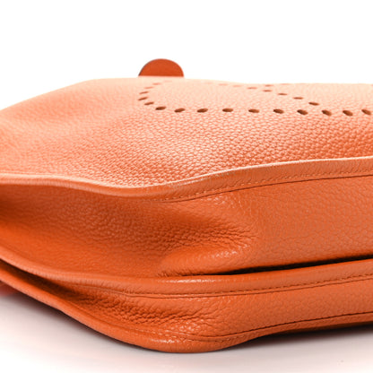 Hermes Taurillon Clemence Evelyne III PM Orange 8 of 9
