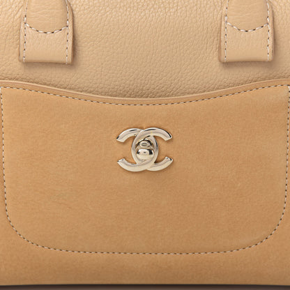 Chanel Nubuck Grained Calfskin Mini Neo Executive Shopper Tote Beige 10 of 11
