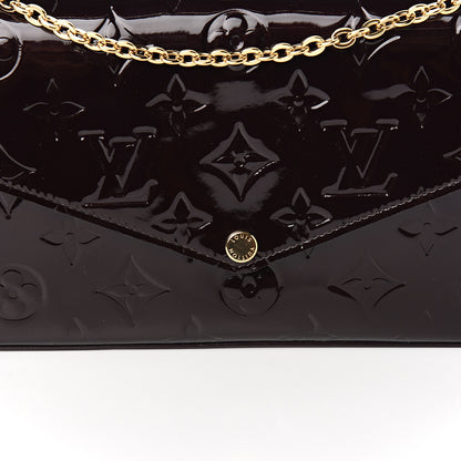 Louis Vuitton Vernis Pochette Felicie Chain Wallet Amarante 10 of 12