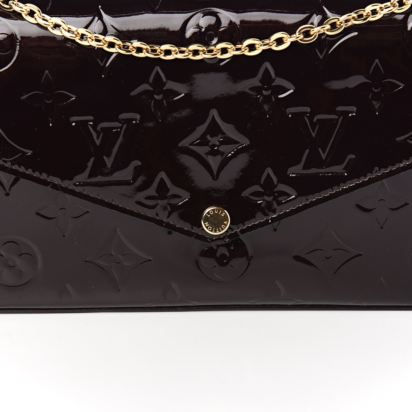 Vernis Pochette Felicie Chain Wallet Amarante