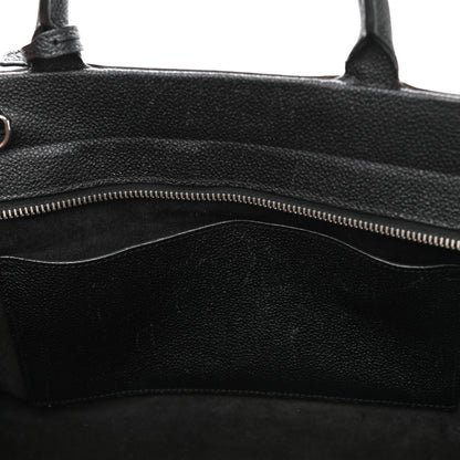 Saint Laurent Grained Calfskin Small Cabas Rive Gauche Black 15 of 17