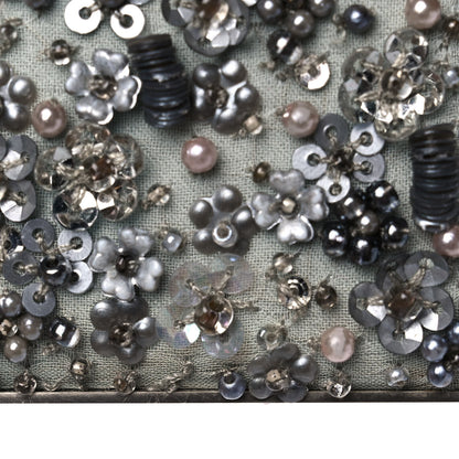 Judith Leiber Crystal Sequin Embellished Minaudiere Clutch Silver 13 of 14