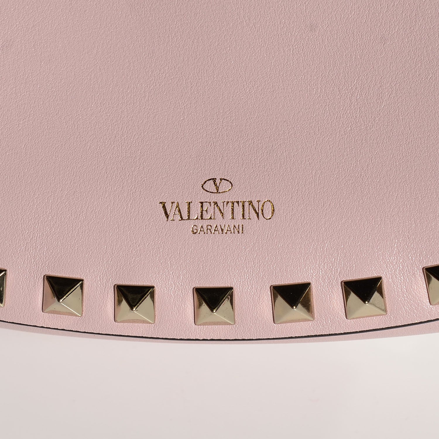 Valentino Garavani Calfskin Rockstud Crossbody Saddle Bag Water Rose 6 of 8