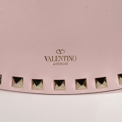 Valentino Garavani Calfskin Rockstud Crossbody Saddle Bag Water Rose 6 of 8