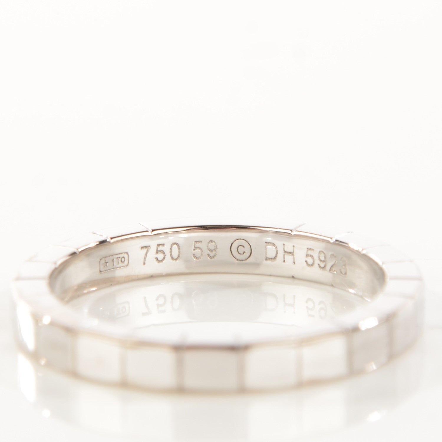 Cartier 18K White Gold Lanieres Ring 59 8.75 4 of 5