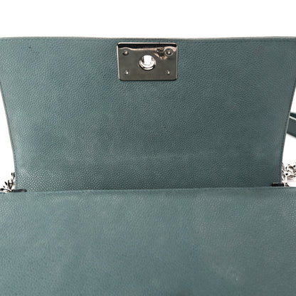 Chanel Caviar Quilted Medium Boy Flap Vert Fonce 18 of 20