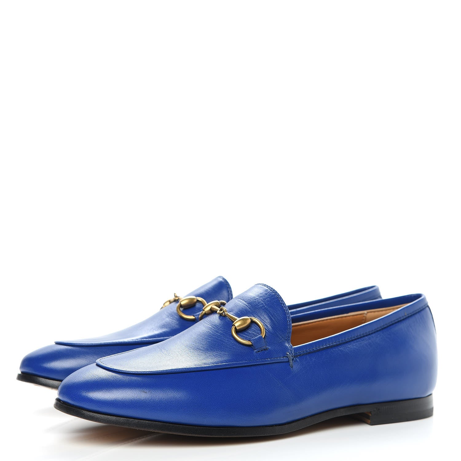 Gucci Malaga Kid Womens Jordaan Loafers 36 Electric Blue 3 of 10