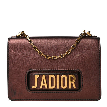 Christian Dior Metallic Calfskin J'Adior Chain Flap Bag Noisette 1 of 12