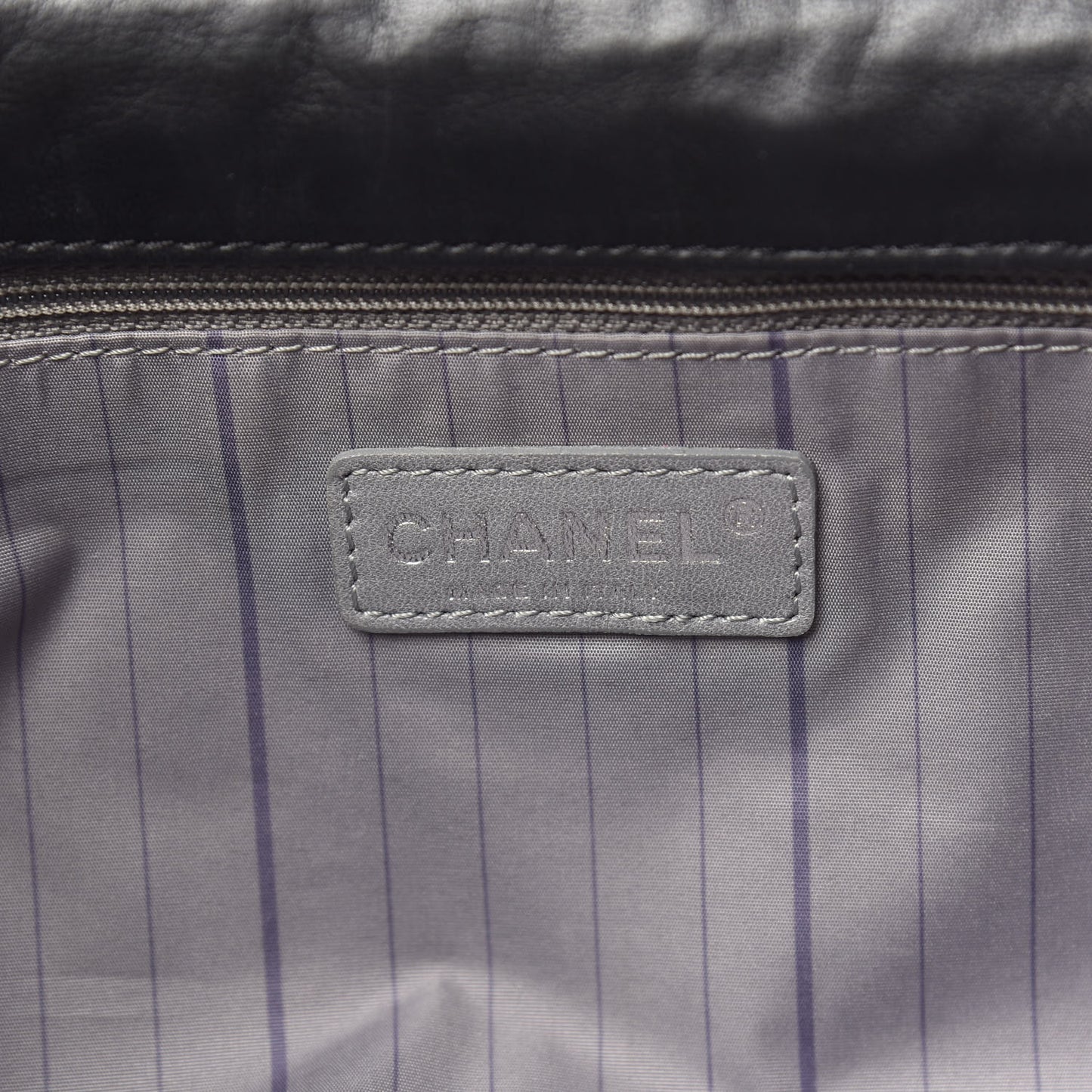 Lambskin Studded CC East West Flap Black