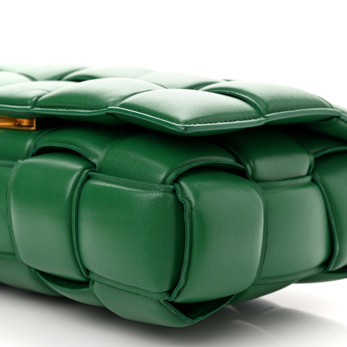 Nappa Maxi Intreccio Padded Cassette Crossbody Bag Racing Green
