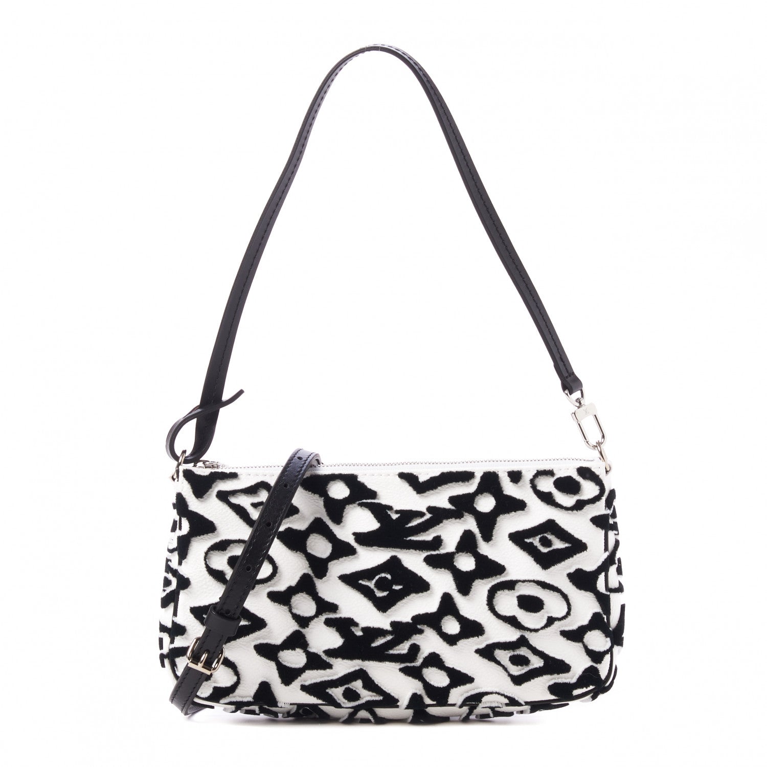 Louis Vuitton X UF Tufted Monogram Pochette Accessories White Black 1 of 8