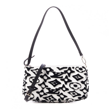 Louis Vuitton X UF Tufted Monogram Pochette Accessories White Black 1 of 8